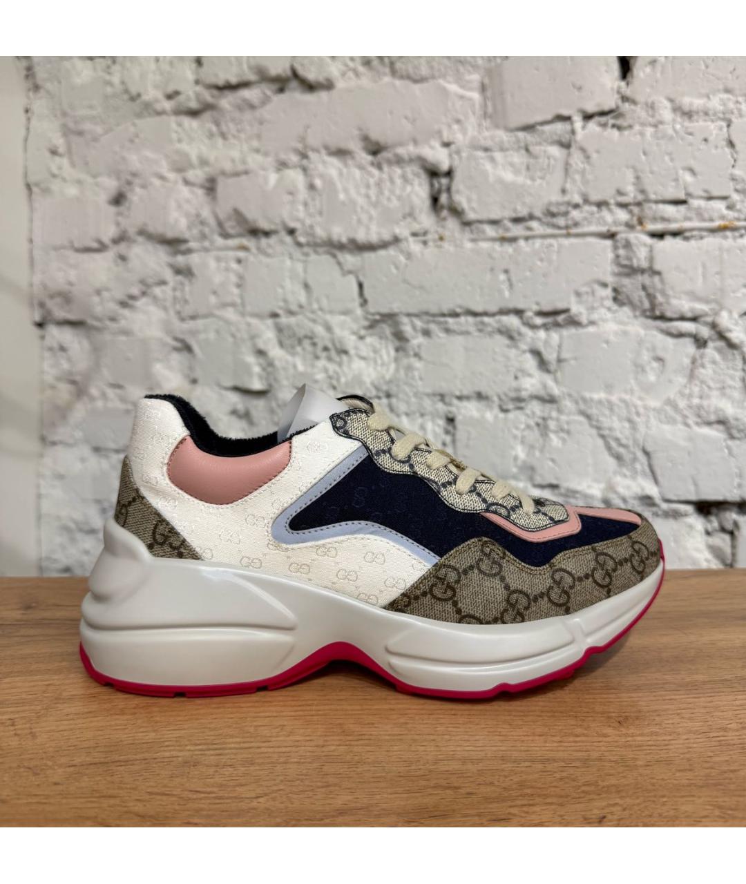 GUCCI Бежевые кроссовки, фото 8