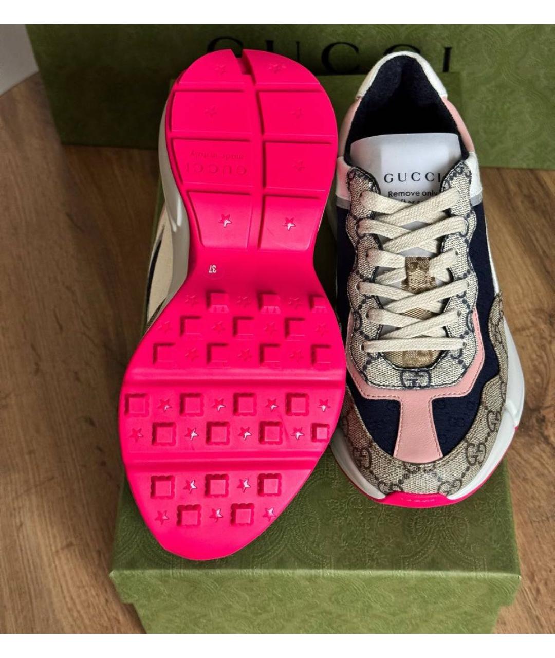 GUCCI Бежевые кроссовки, фото 3