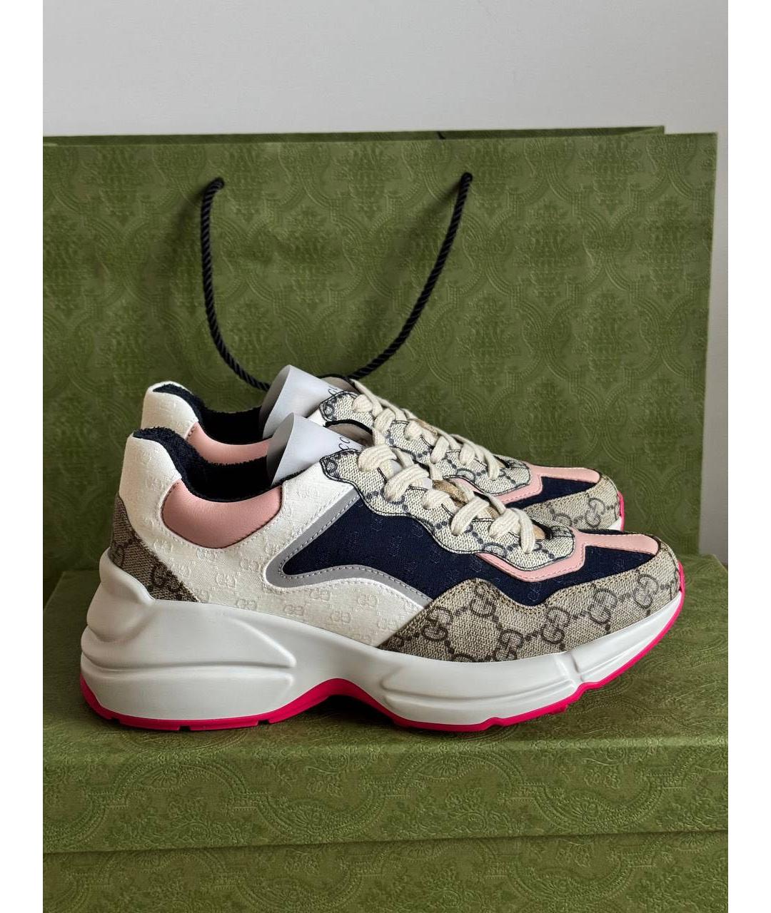 GUCCI Бежевые кроссовки, фото 2