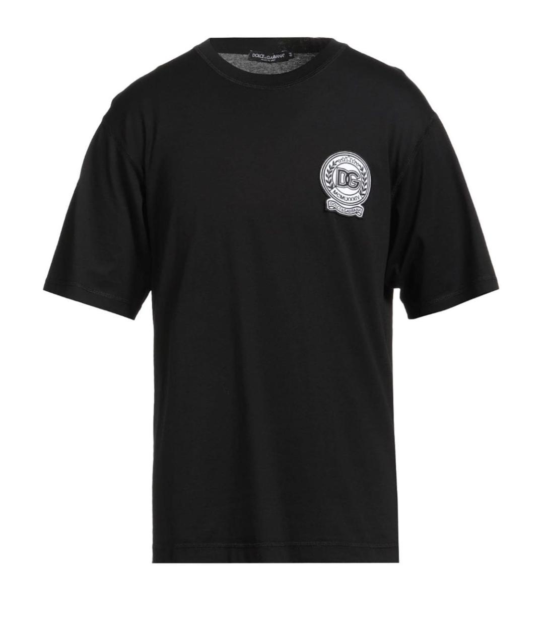 DOLCE&GABBANA Черная хлопковая футболка, фото 1