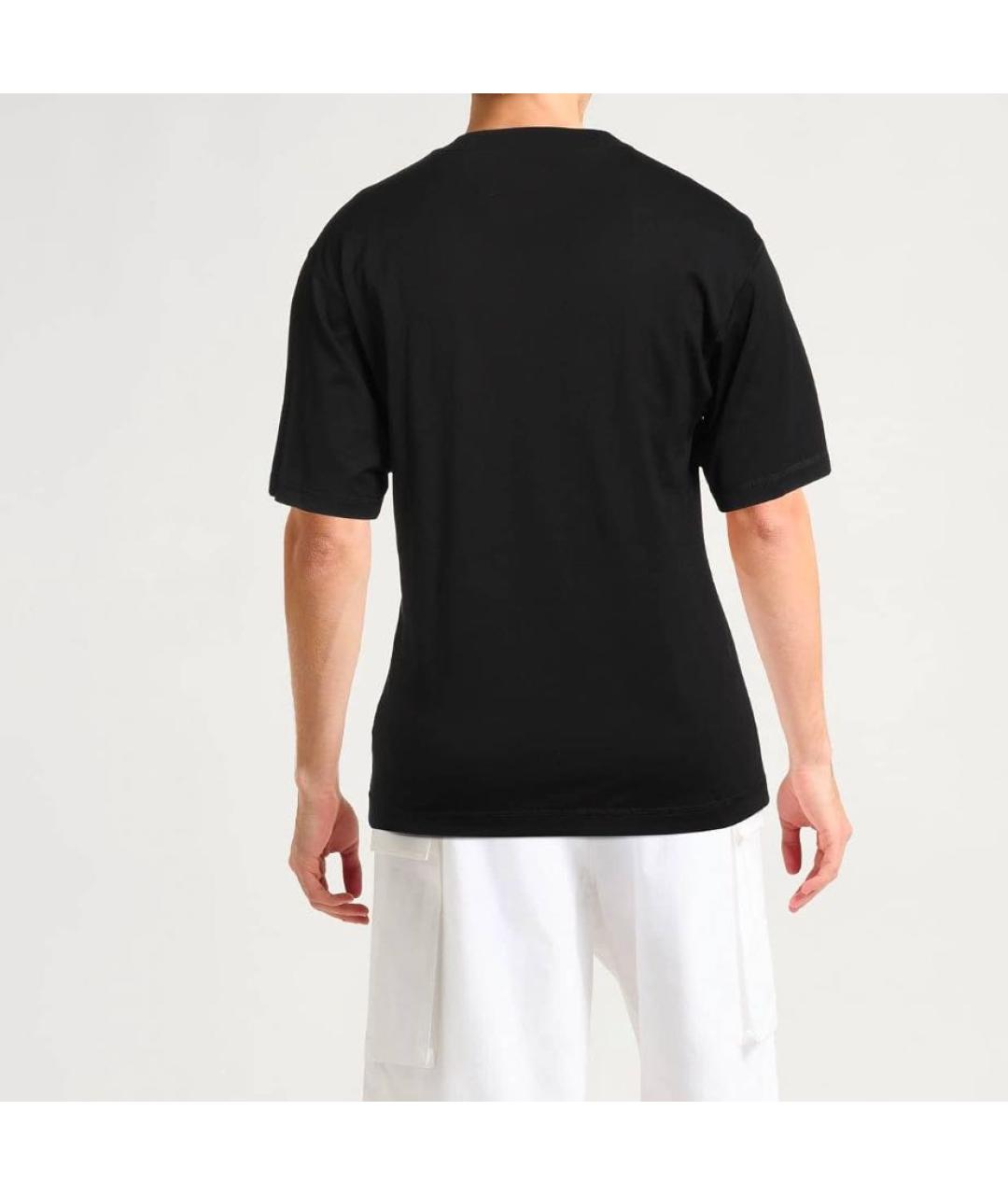 DOLCE&GABBANA Черная хлопковая футболка, фото 2