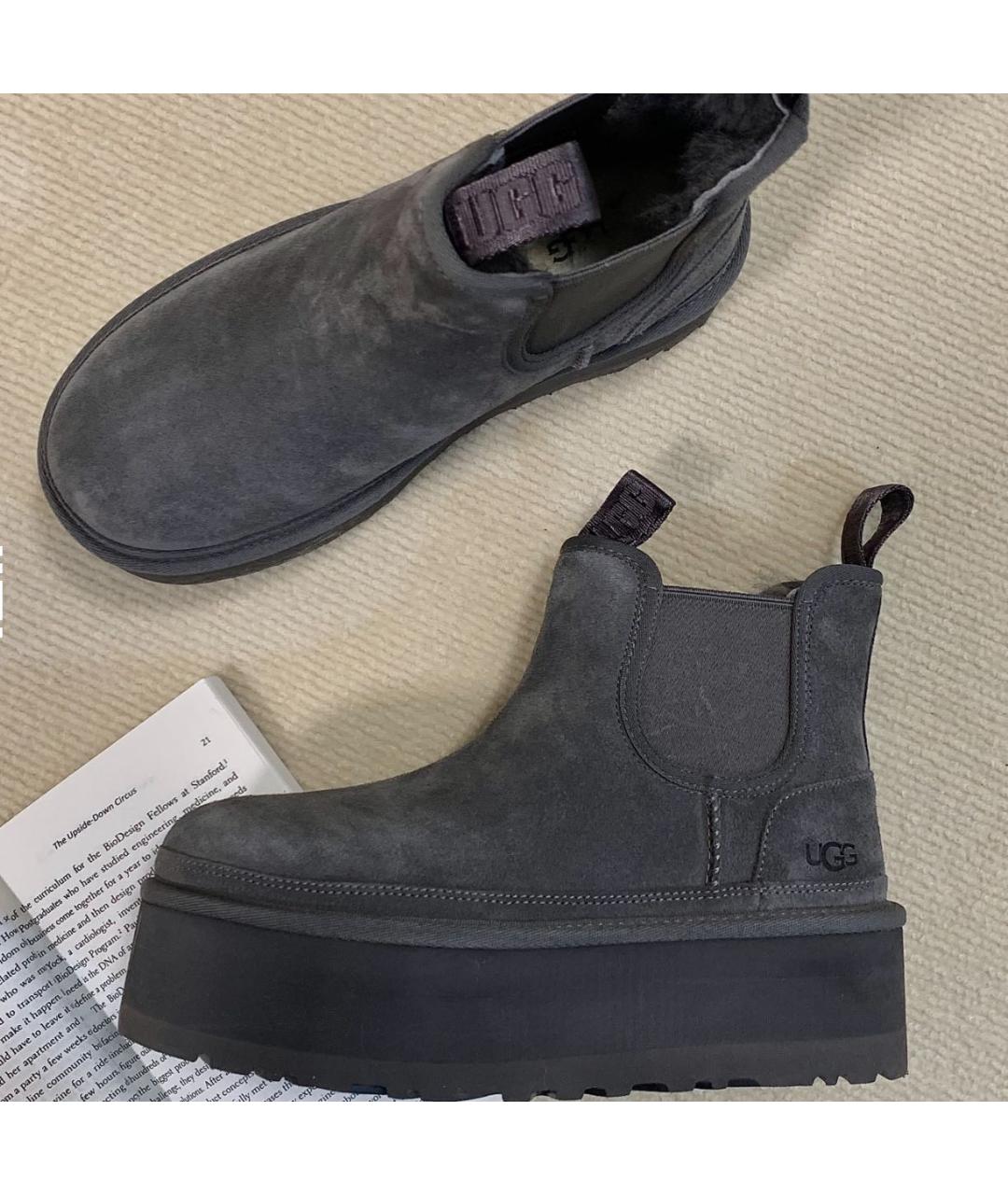 UGG AUSTRALIA Серые замшевые ботинки, фото 6