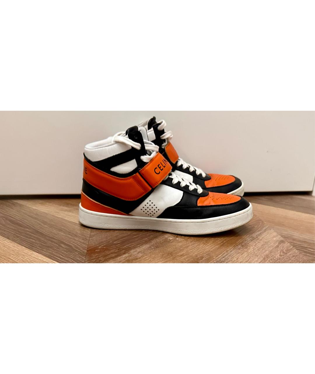 CELINE Мульти кожаные высокие кроссовки / кеды, фото 4