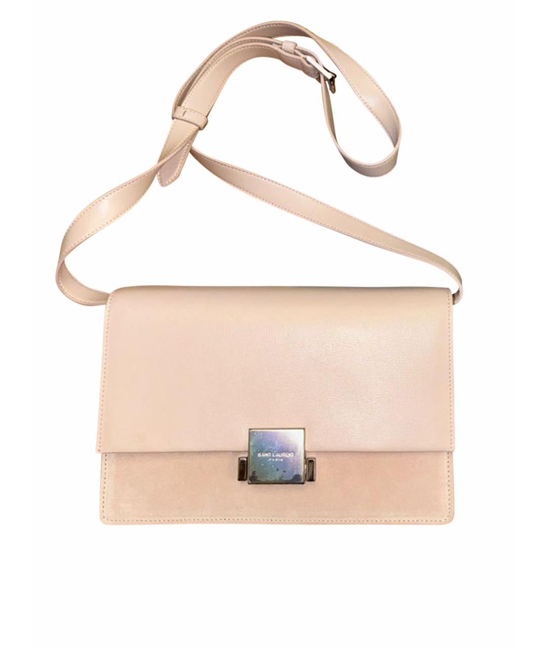 SAINT LAURENT Коралловая кожаная сумка через плечо, фото 1