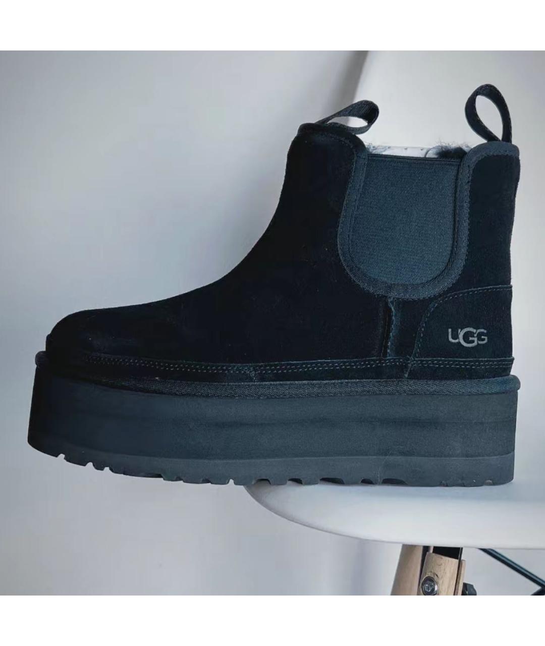 UGG AUSTRALIA Черные замшевые ботинки, фото 6