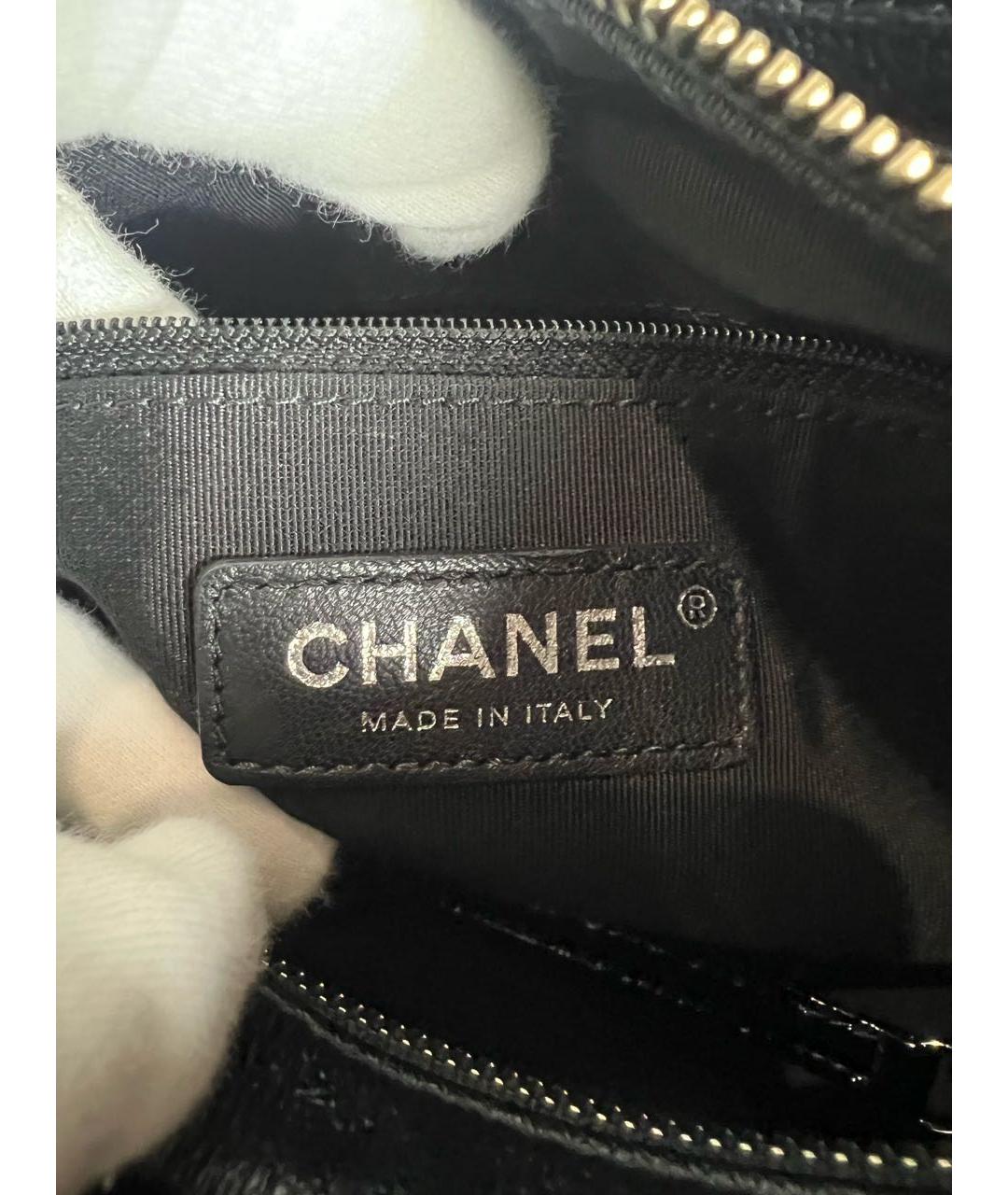 CHANEL Черная кожаная сумка через плечо, фото 8