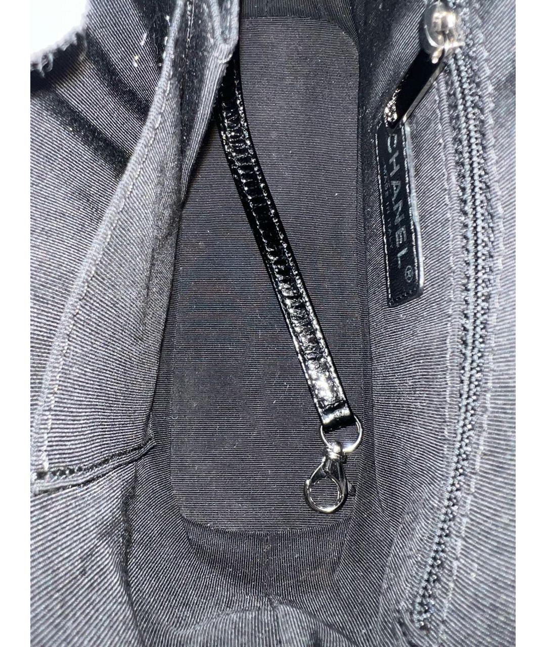 CHANEL Черная кожаная сумка через плечо, фото 7