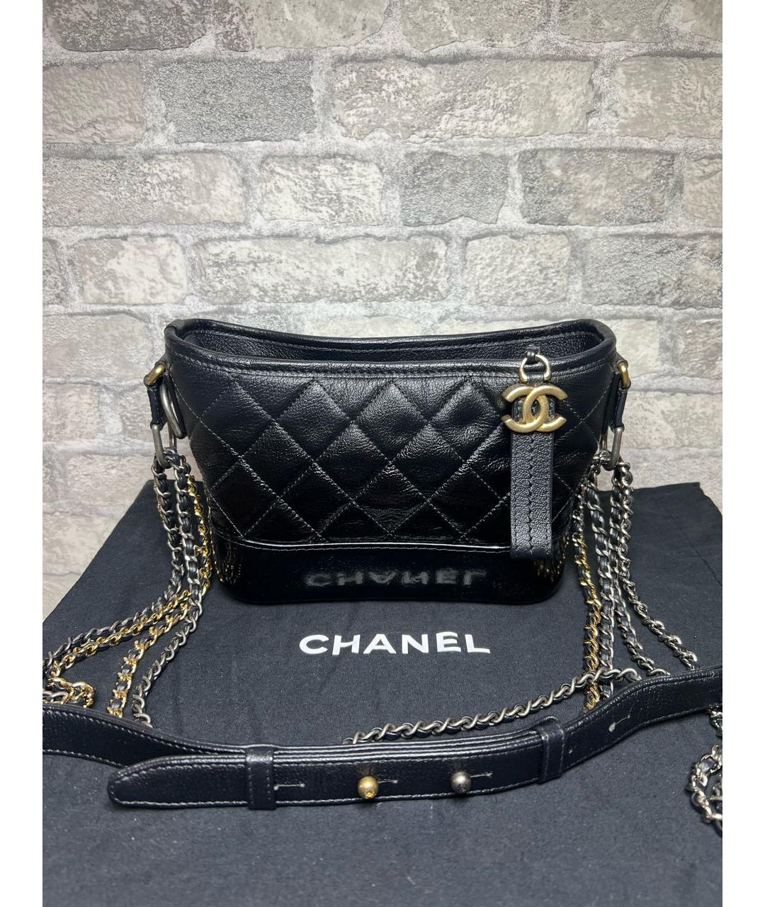 CHANEL Черная кожаная сумка через плечо, фото 9