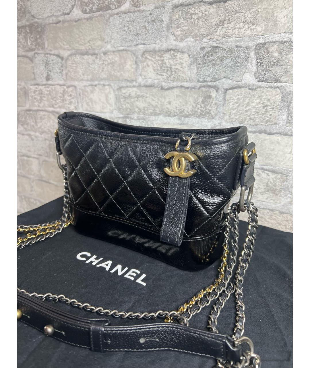 CHANEL Черная кожаная сумка через плечо, фото 2