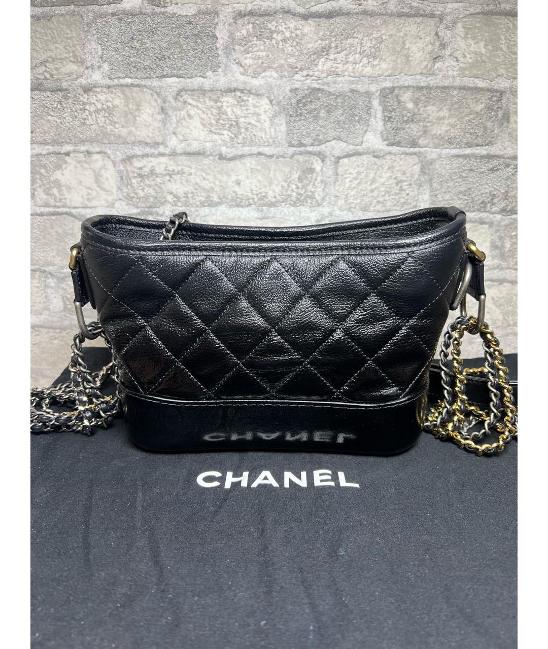 CHANEL Черная кожаная сумка через плечо, фото 3
