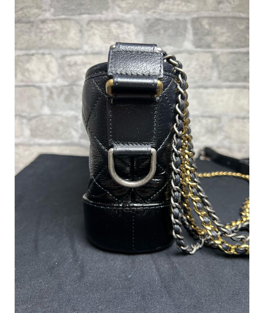 CHANEL Черная кожаная сумка через плечо, фото 5