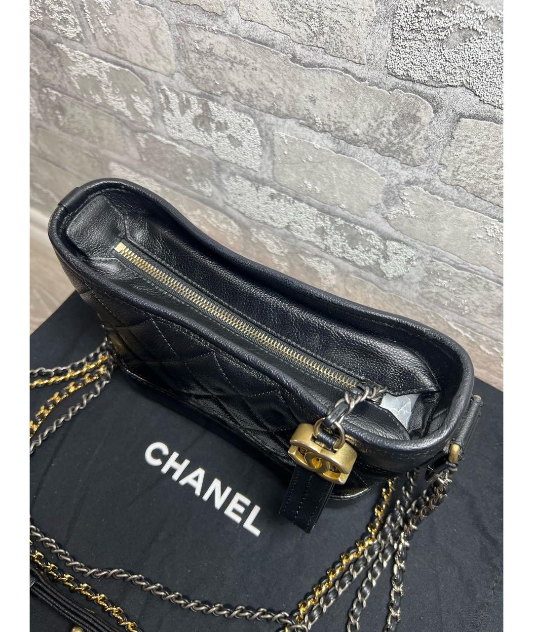 CHANEL Черная кожаная сумка через плечо, фото 4