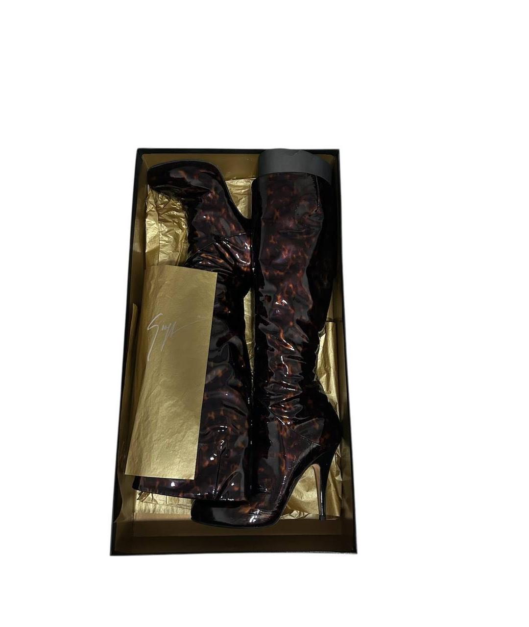 GIUSEPPE ZANOTTI DESIGN Мульти сапоги из лакированной кожи, фото 4