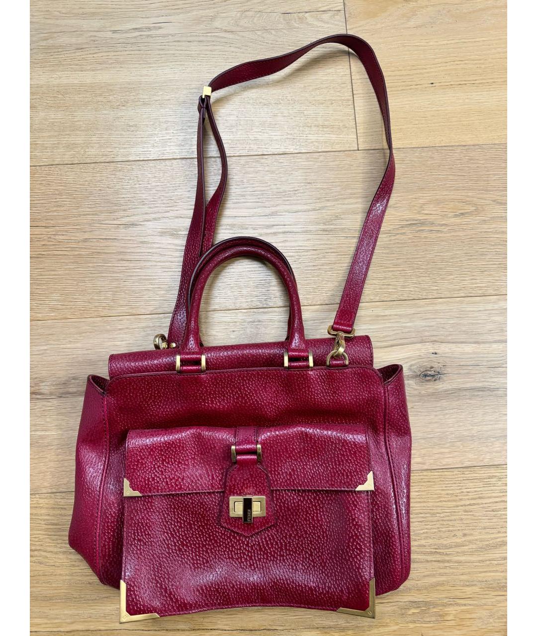 FENDI Красная кожаная сумка через плечо, фото 7