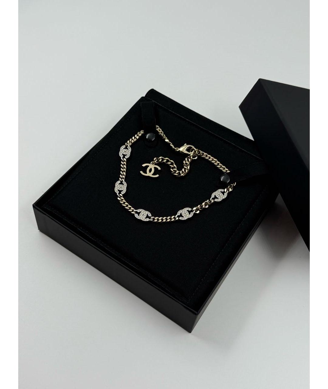 CHANEL Золотой металлический чокер, фото 5