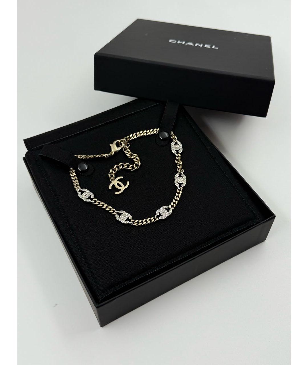 CHANEL Золотой металлический чокер, фото 4