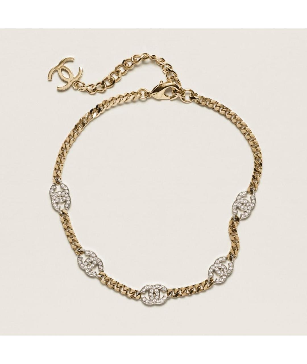 CHANEL Золотой металлический чокер, фото 3