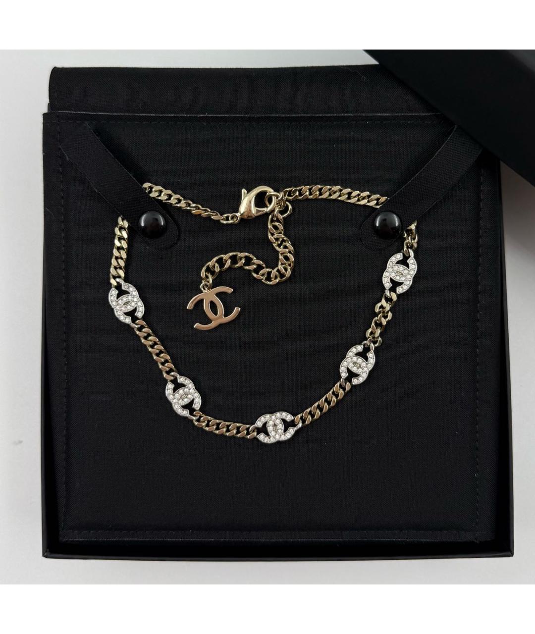 CHANEL Золотой металлический чокер, фото 4