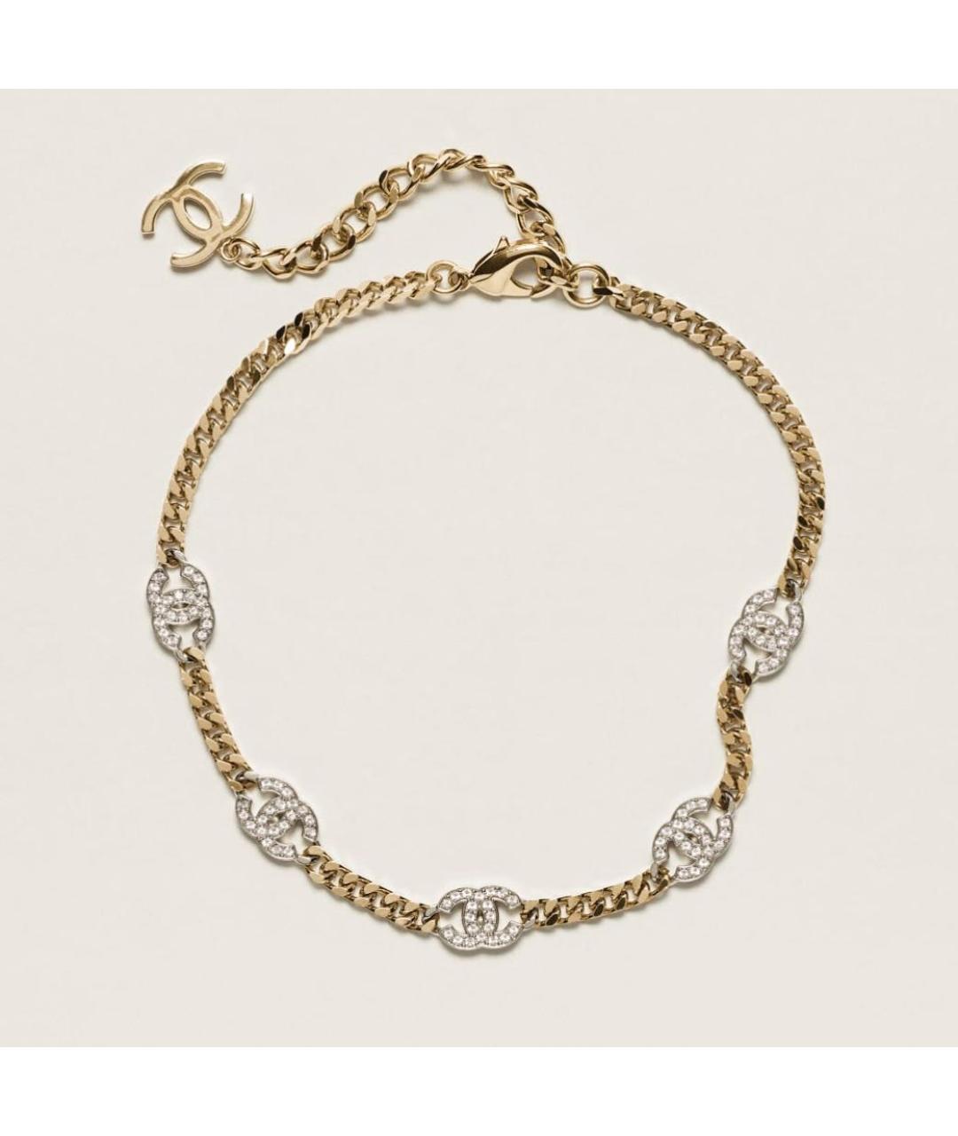 CHANEL Золотой металлический чокер, фото 8