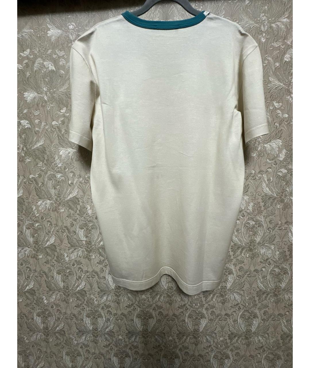 DOLCE&GABBANA Бежевая хлопковая футболка, фото 2