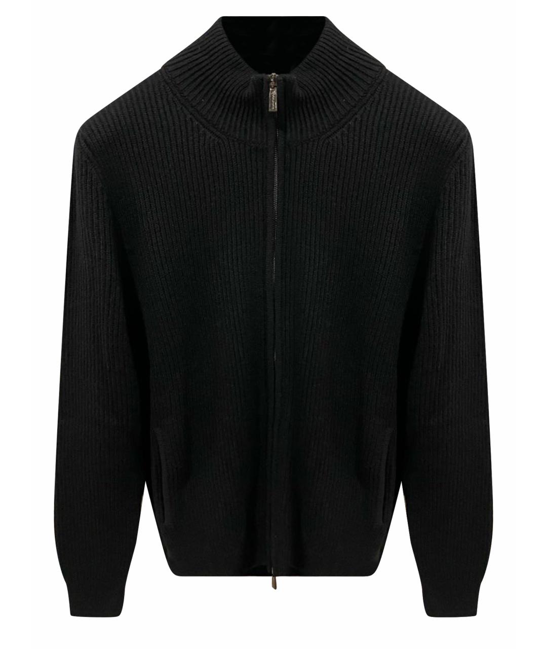 MOORER Черный кашемировый кардиган, фото 1
