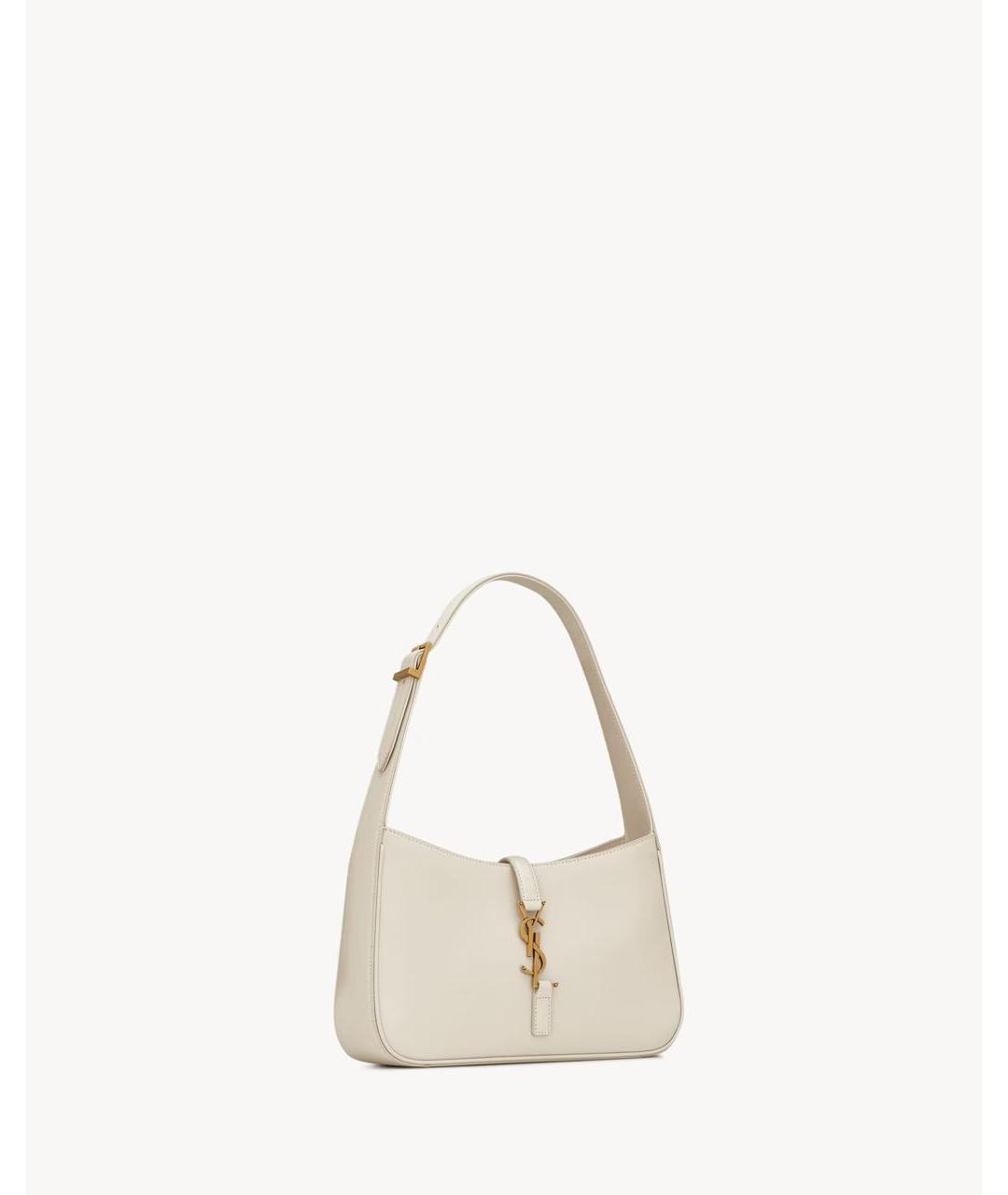 SAINT LAURENT Черная кожаная сумка с короткими ручками, фото 4