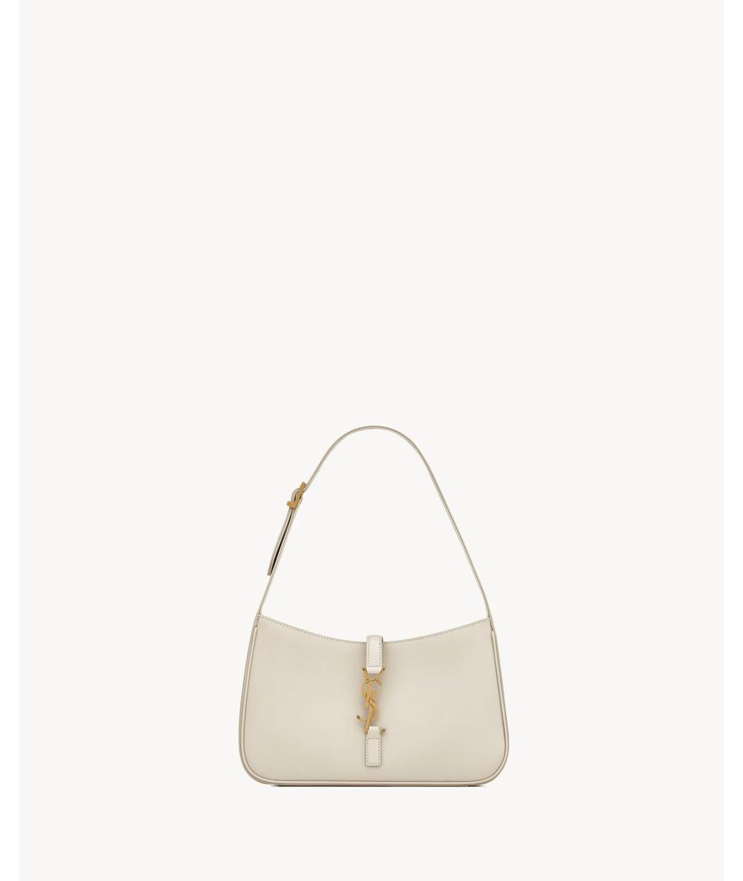 SAINT LAURENT Черная кожаная сумка с короткими ручками, фото 6