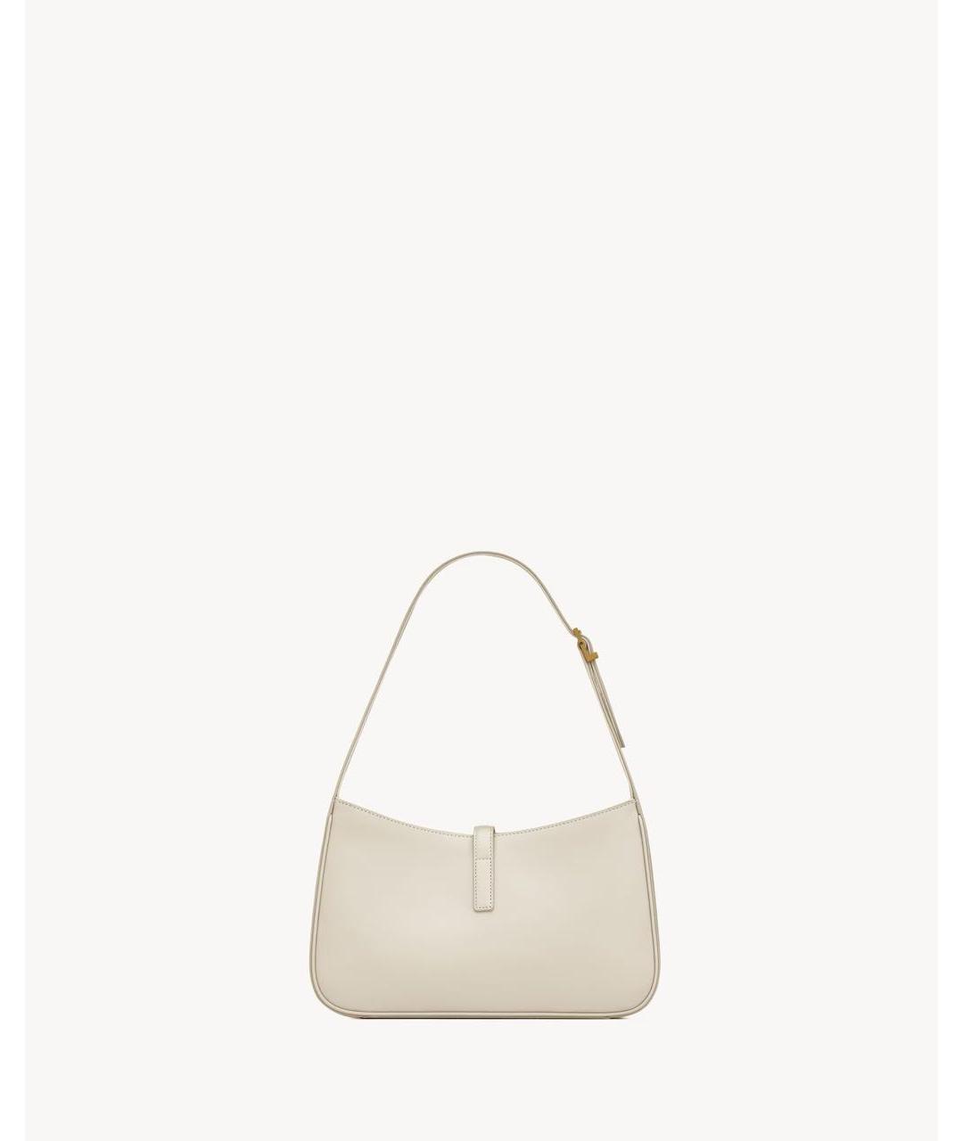 SAINT LAURENT Черная кожаная сумка с короткими ручками, фото 2