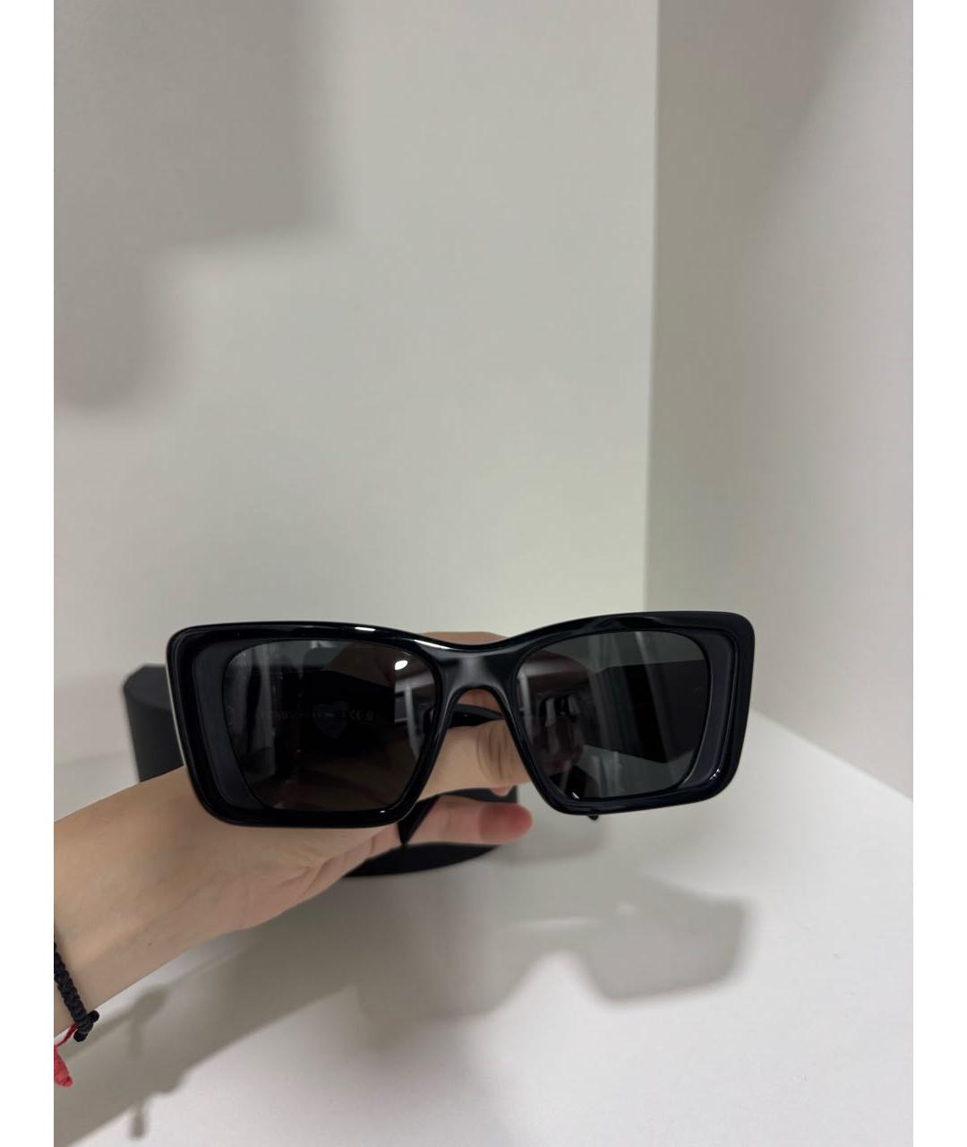 PRADA Черные пластиковые солнцезащитные очки, фото 6
