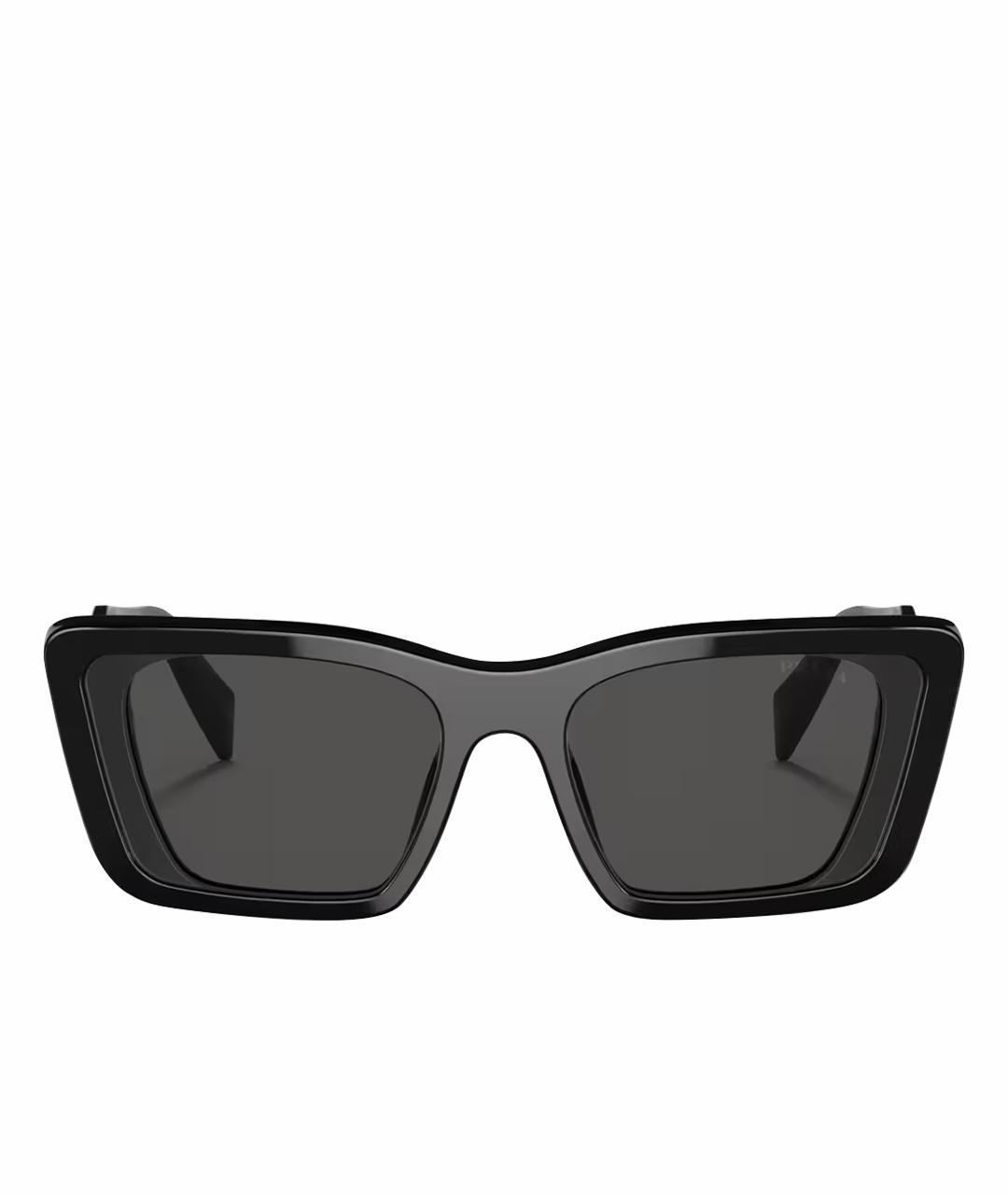 PRADA Черные пластиковые солнцезащитные очки, фото 1