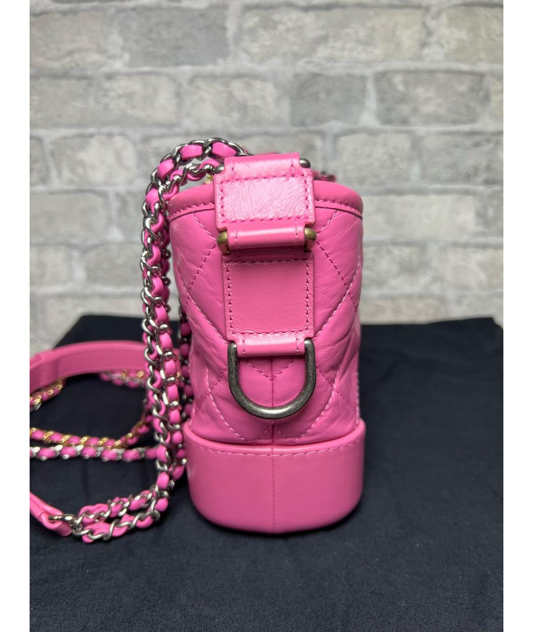 CHANEL Розовая кожаная сумка через плечо, фото 5