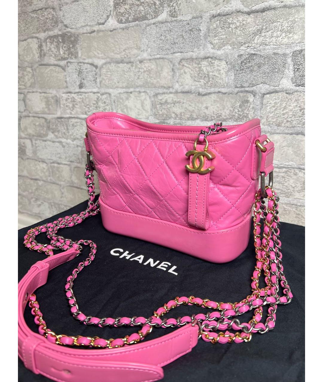 CHANEL Розовая кожаная сумка через плечо, фото 2