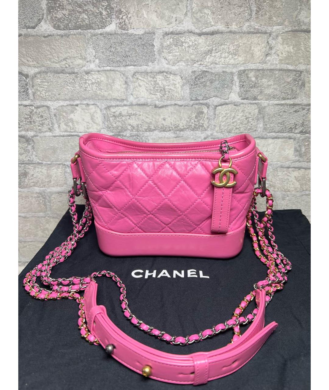 CHANEL Розовая кожаная сумка через плечо, фото 9