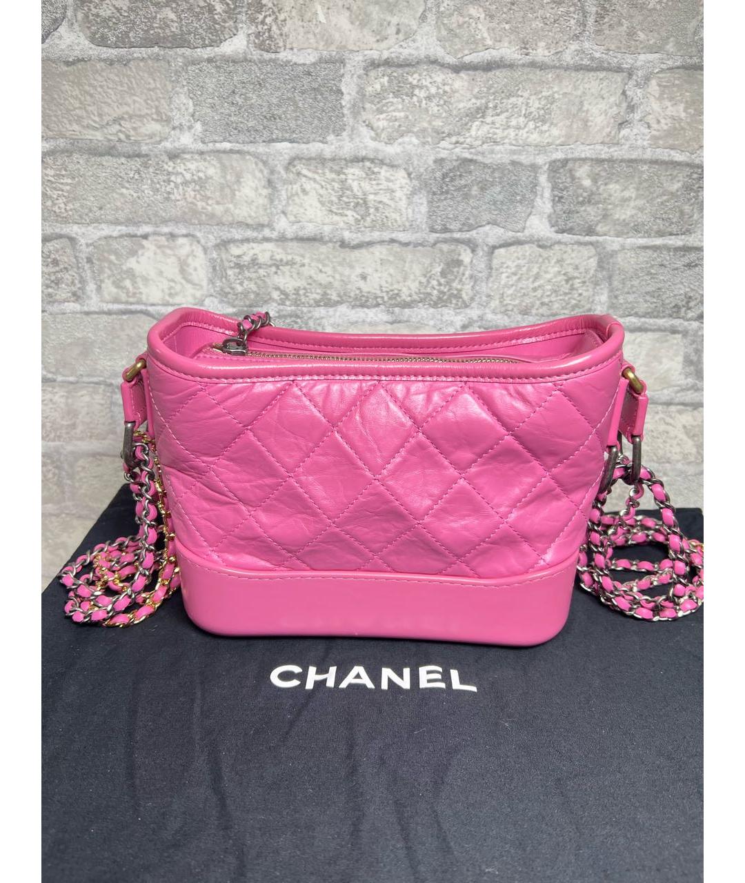 CHANEL Розовая кожаная сумка через плечо, фото 3