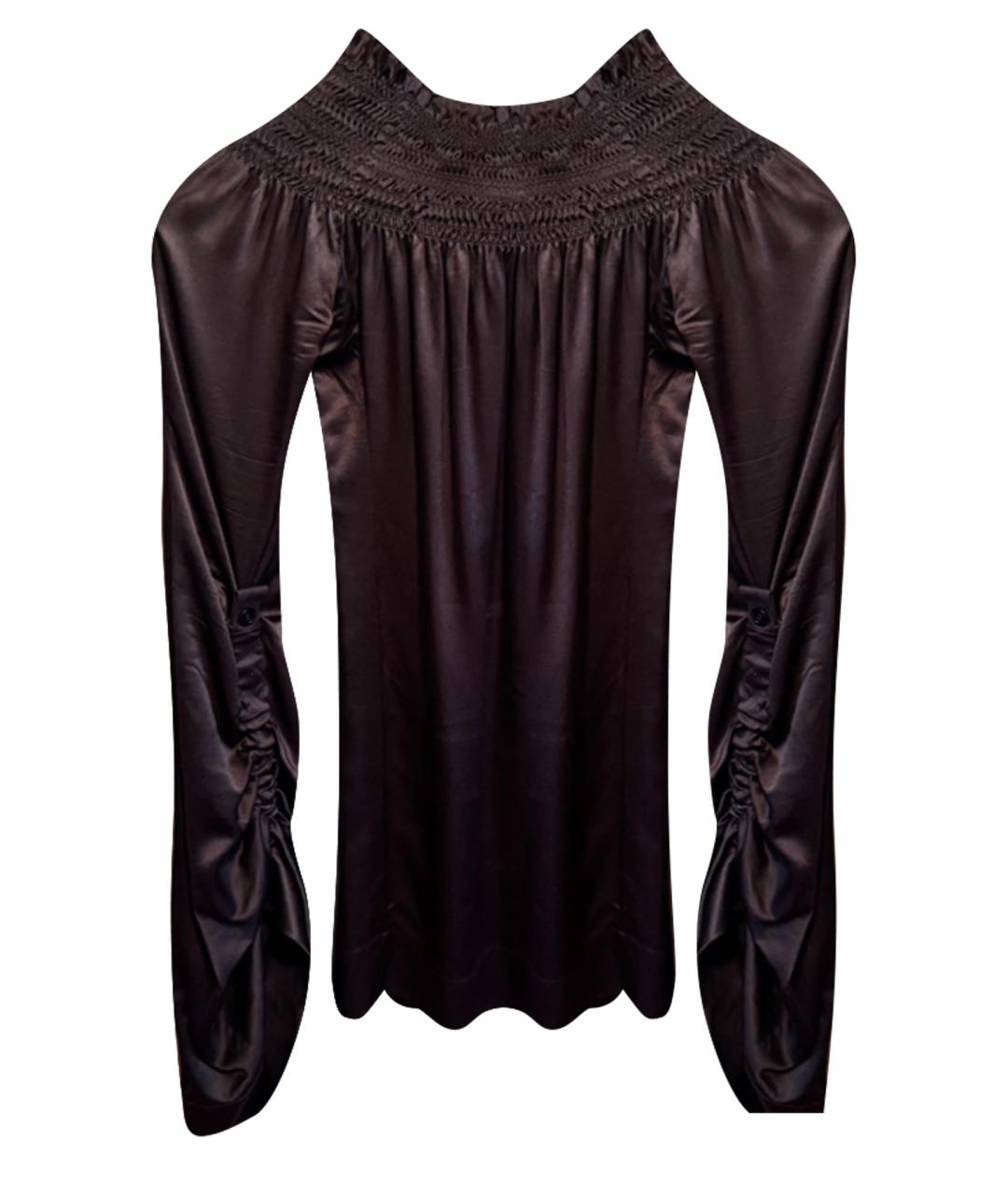 SAINT LAURENT Черная шелковая блузы, фото 1