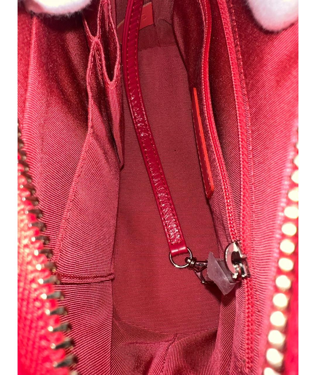 CHANEL Красная кожаная сумка через плечо, фото 7