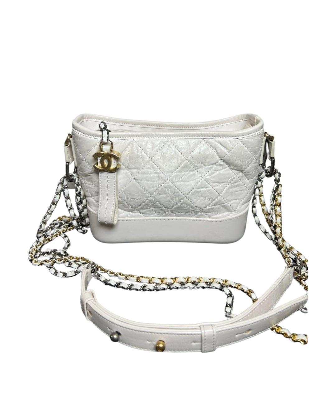 CHANEL Белая кожаная сумка через плечо, фото 1