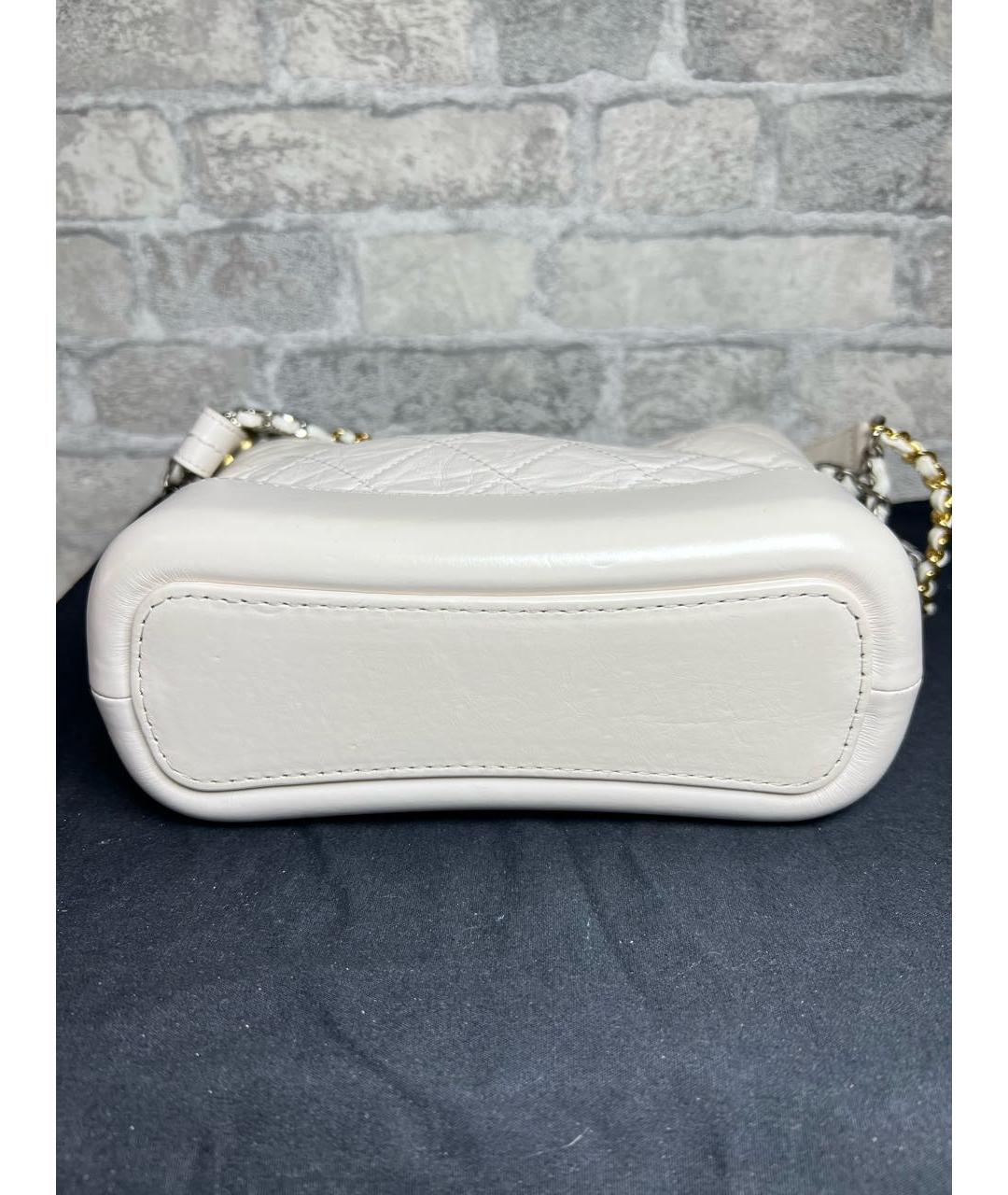 CHANEL Белая кожаная сумка через плечо, фото 6
