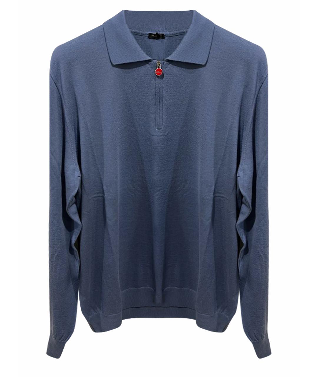 KITON Голубой шерстяной джемпер / свитер, фото 1