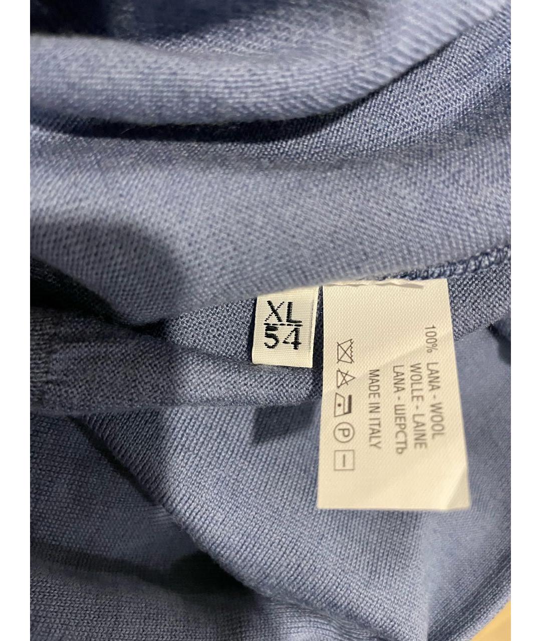 KITON Голубой шерстяной джемпер / свитер, фото 4