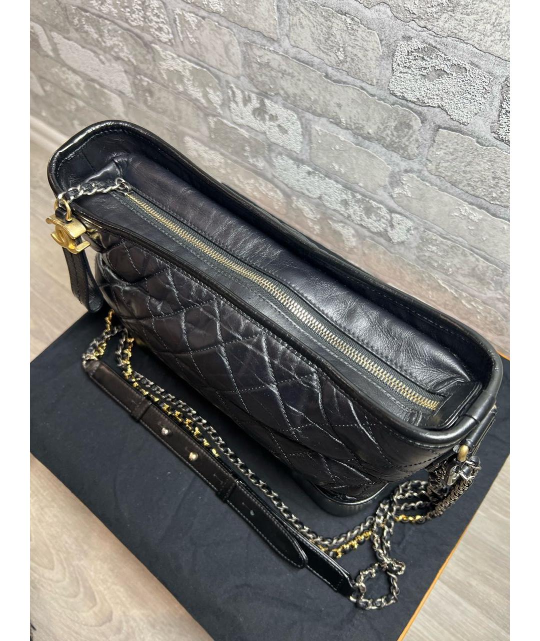 CHANEL Черная кожаная сумка через плечо, фото 4