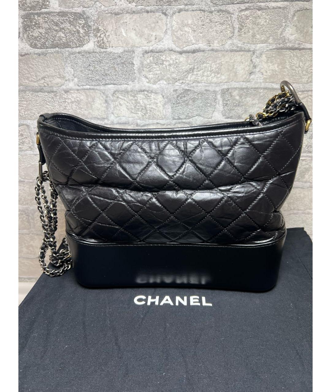 CHANEL Черная кожаная сумка через плечо, фото 3