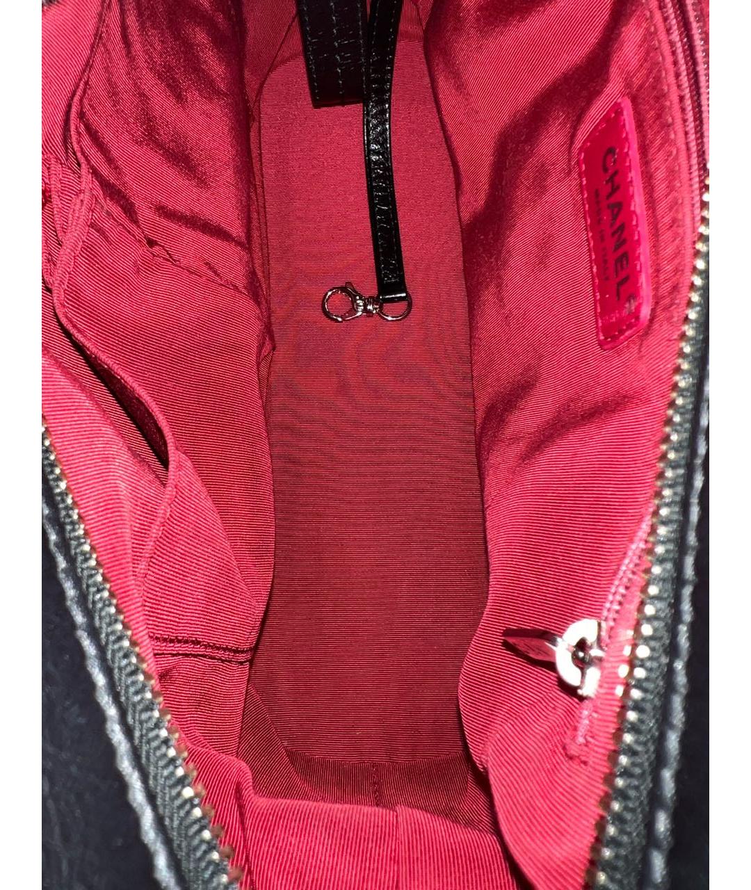 CHANEL Черная кожаная сумка через плечо, фото 7