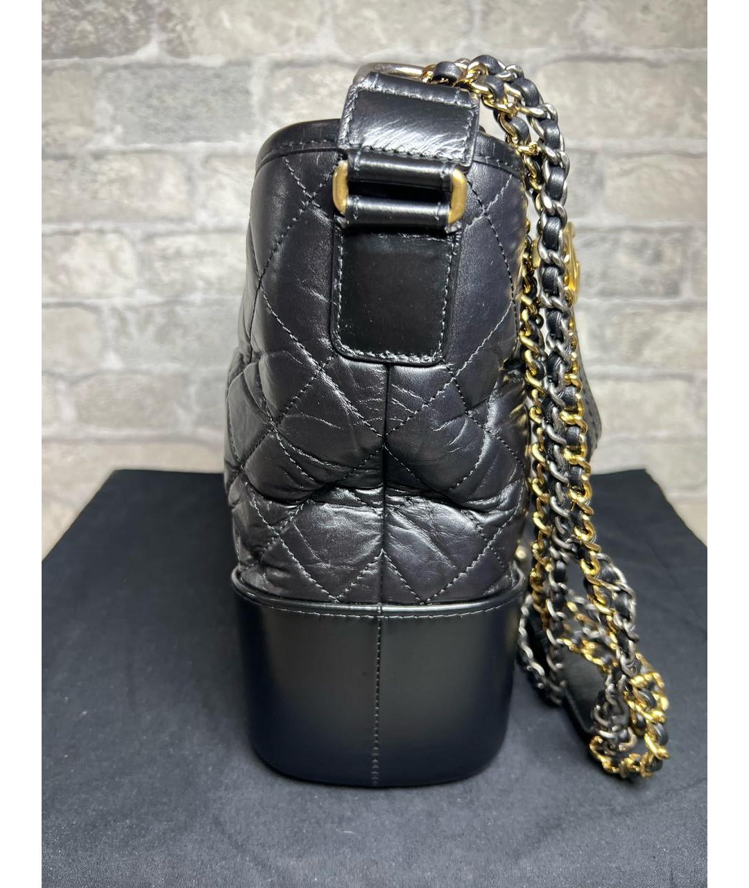CHANEL Черная кожаная сумка через плечо, фото 5