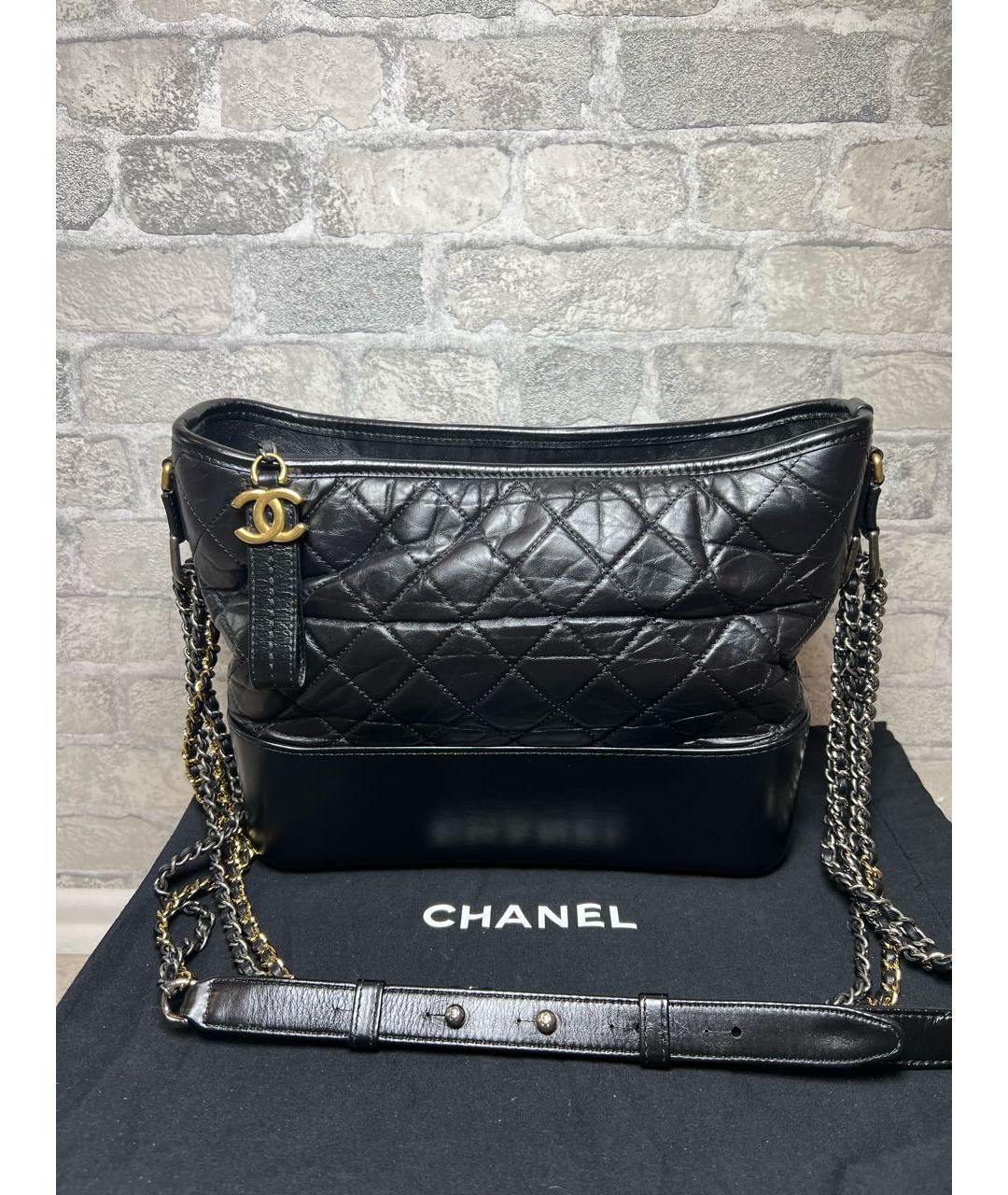CHANEL Черная кожаная сумка через плечо, фото 9