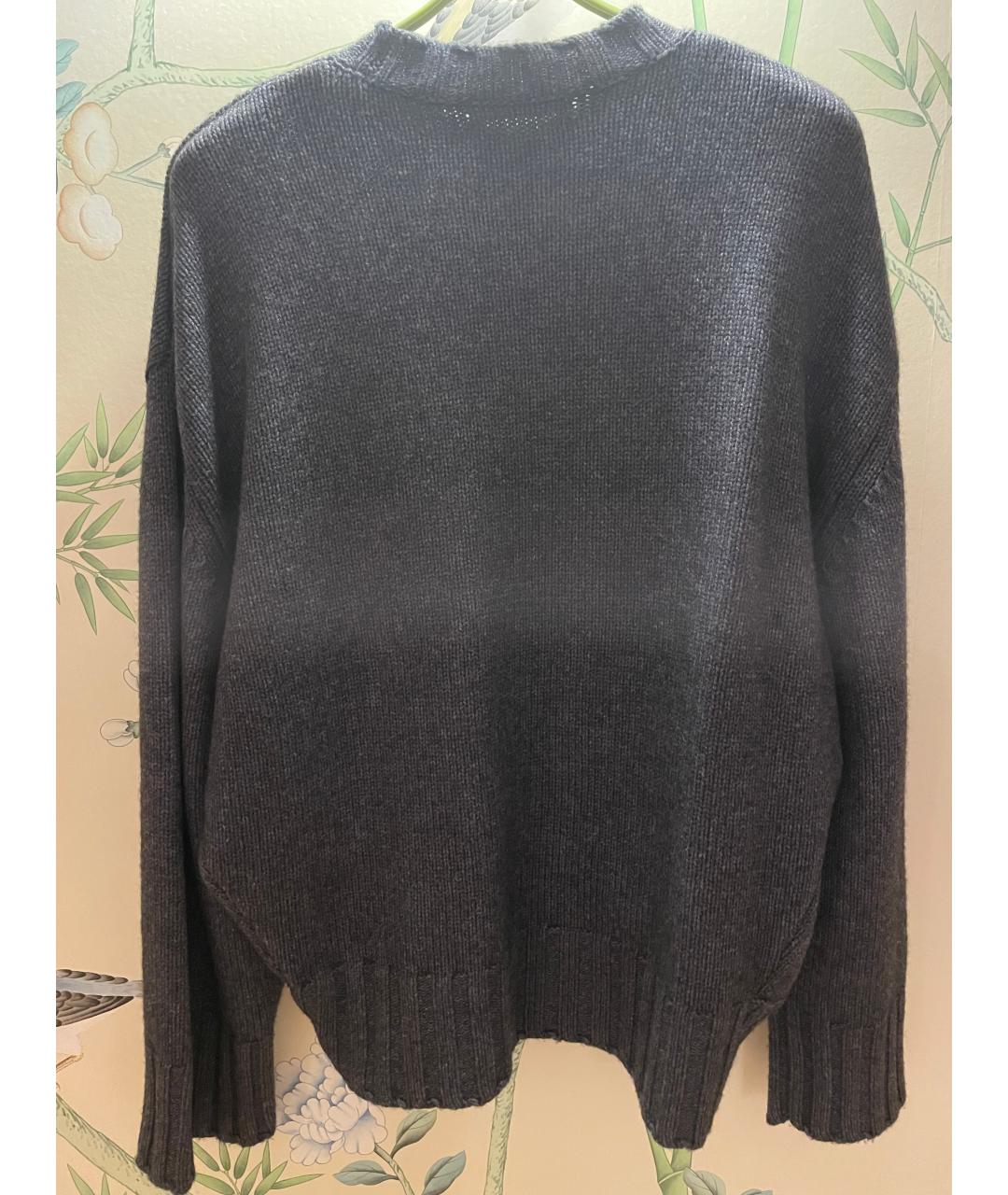 THE ATTICO Антрацитовый шерстяной джемпер / свитер, фото 2