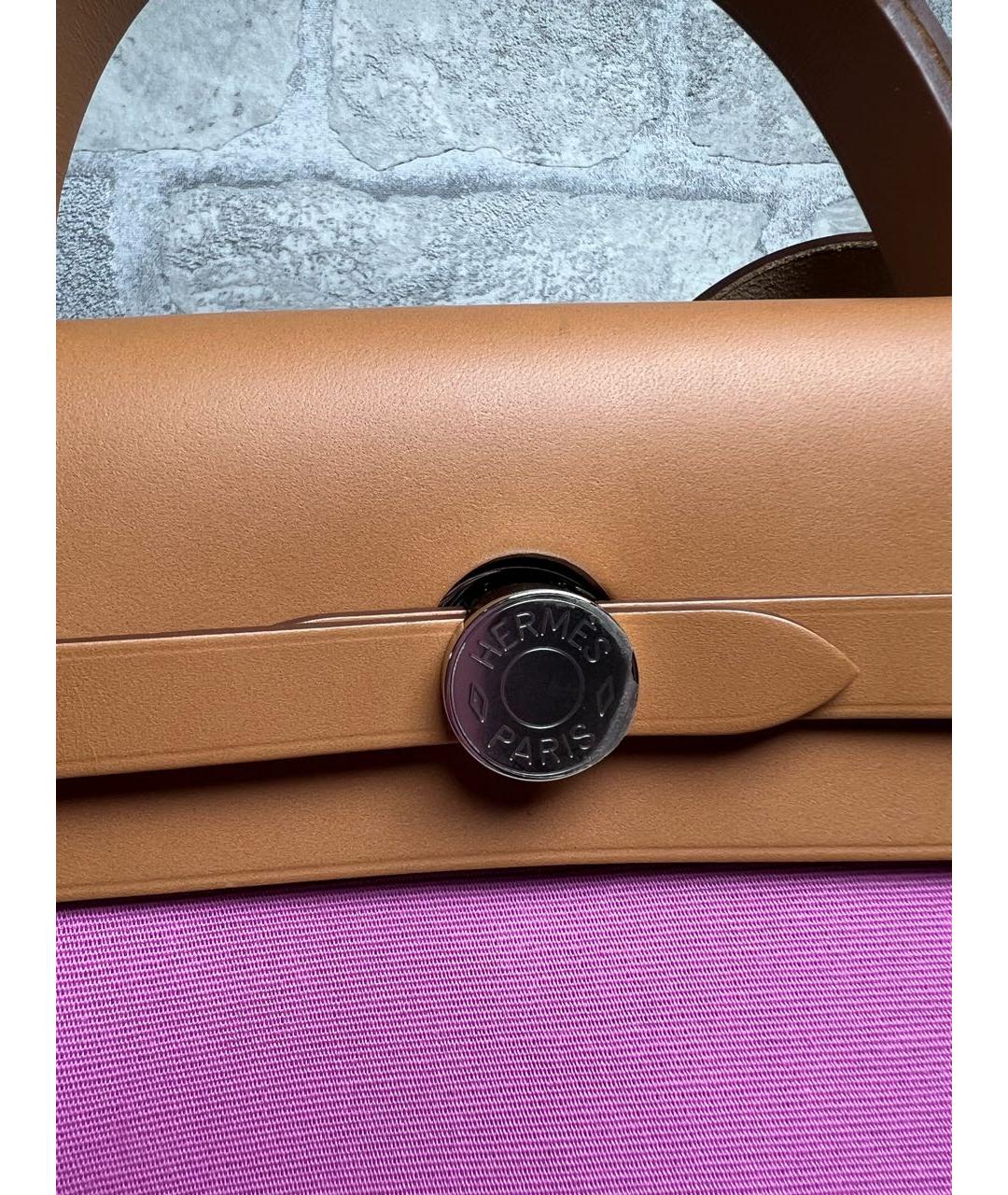 HERMES Розовая кожаная сумка через плечо, фото 4