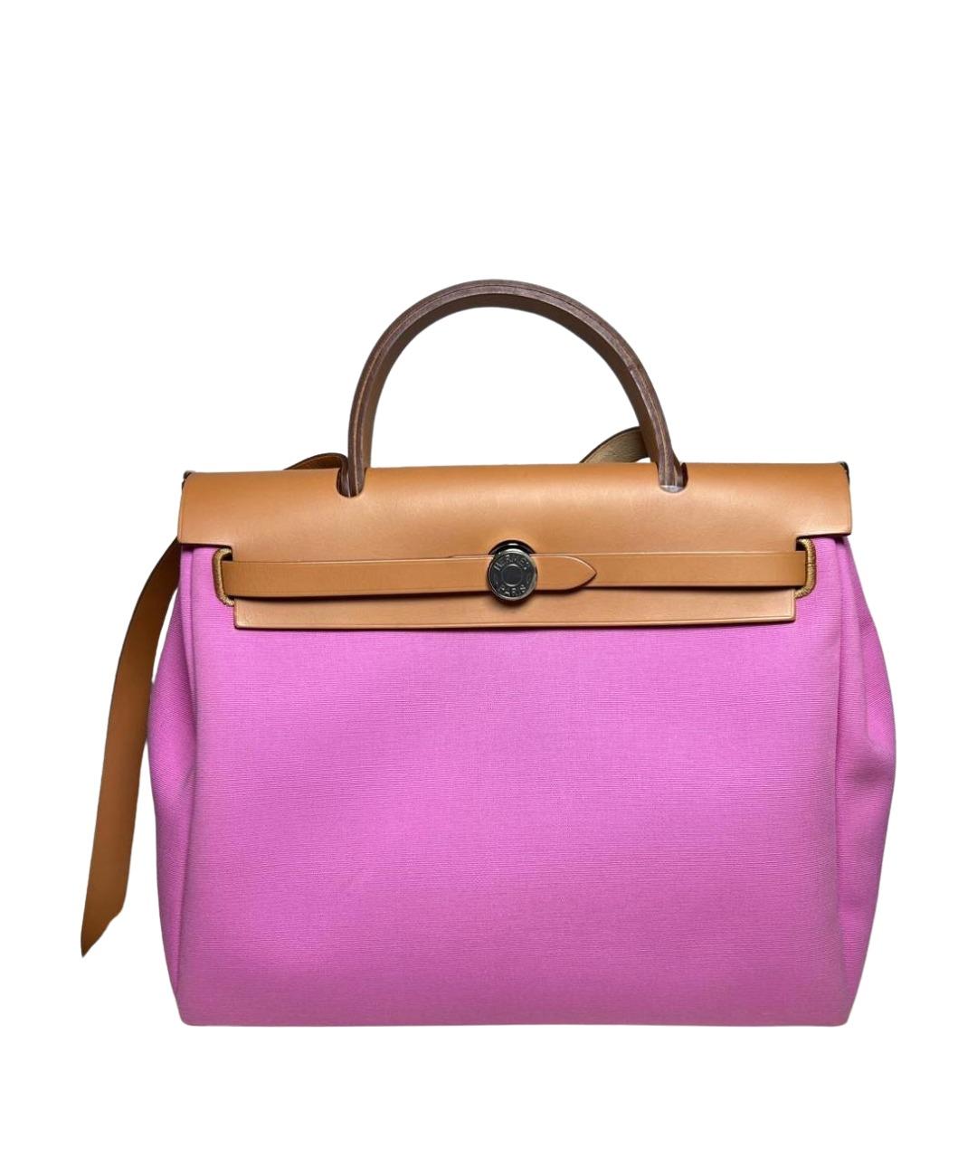 HERMES Розовая кожаная сумка через плечо, фото 1