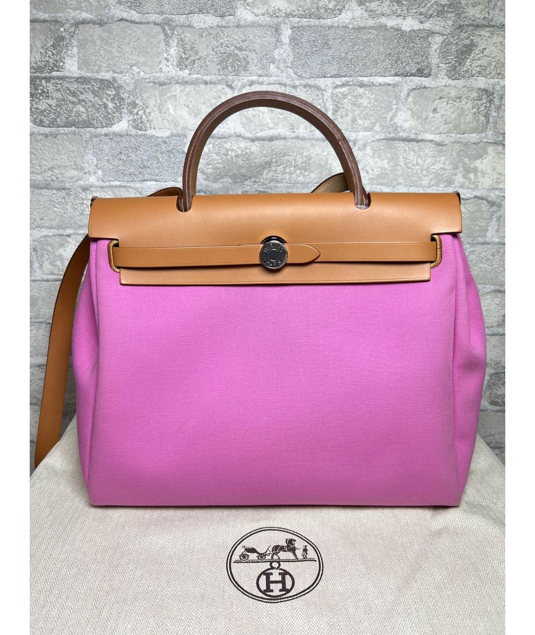 HERMES Розовая кожаная сумка через плечо, фото 9