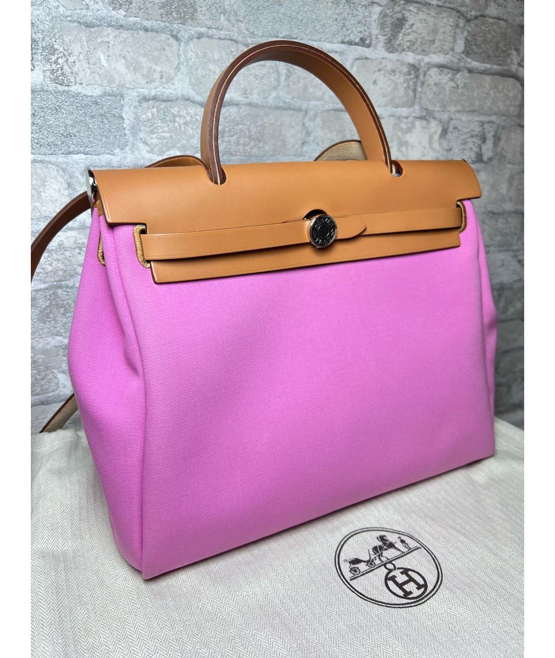 HERMES Розовая кожаная сумка через плечо, фото 2